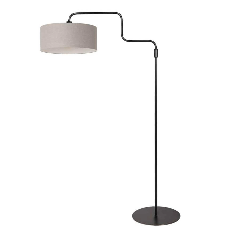 Vloerlamp Bloeba zwart met grijze kap Steinhauer 8712746176957