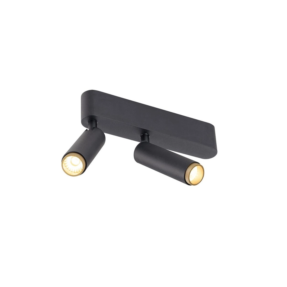 Opbouwspot Grip! S 2-lichts zwart 3000K SLV 4024163304894