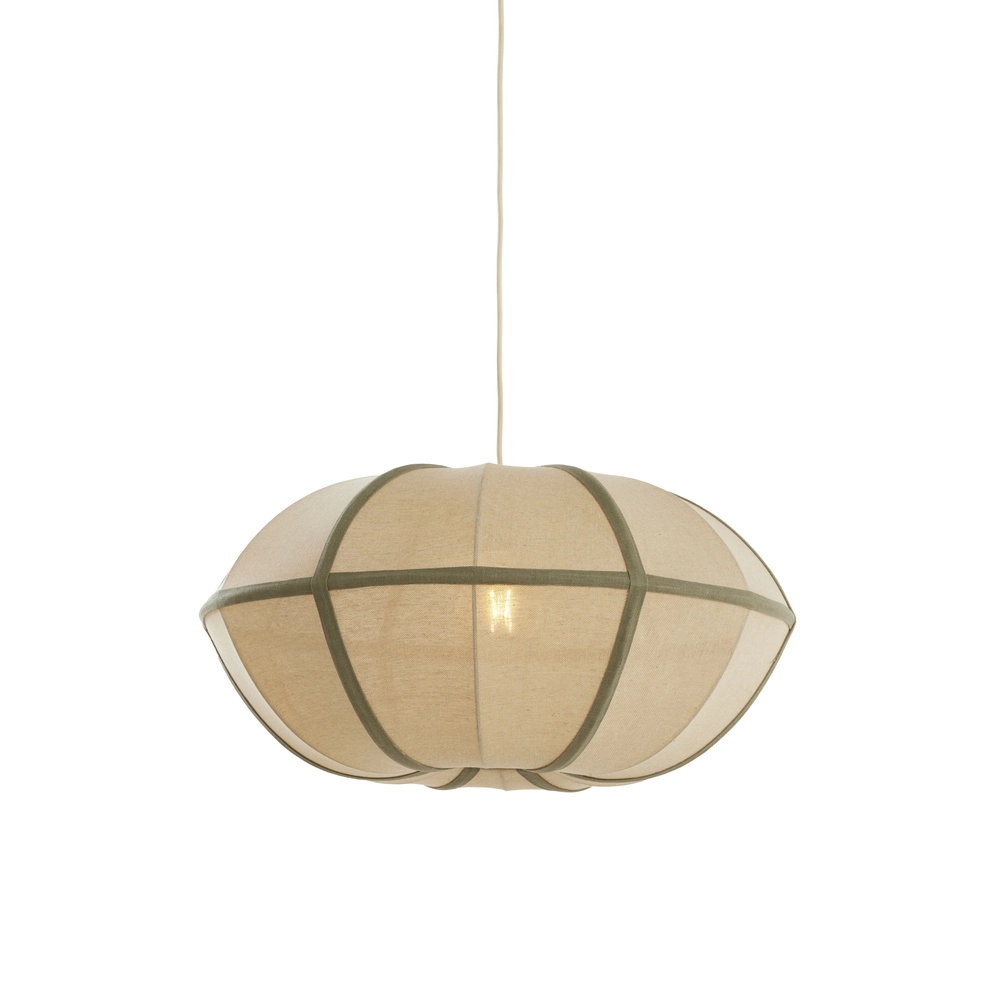 Japandi hanglamp Mirelys Ø 61cm - olijfgroen Light & Living 8717807835910