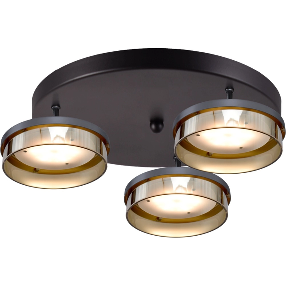 Plafondlamp Imperia 3-lichts zwart