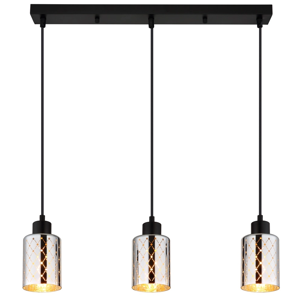 Design hanglamp Alonso 3-lichts zwart Globo 9007371575251