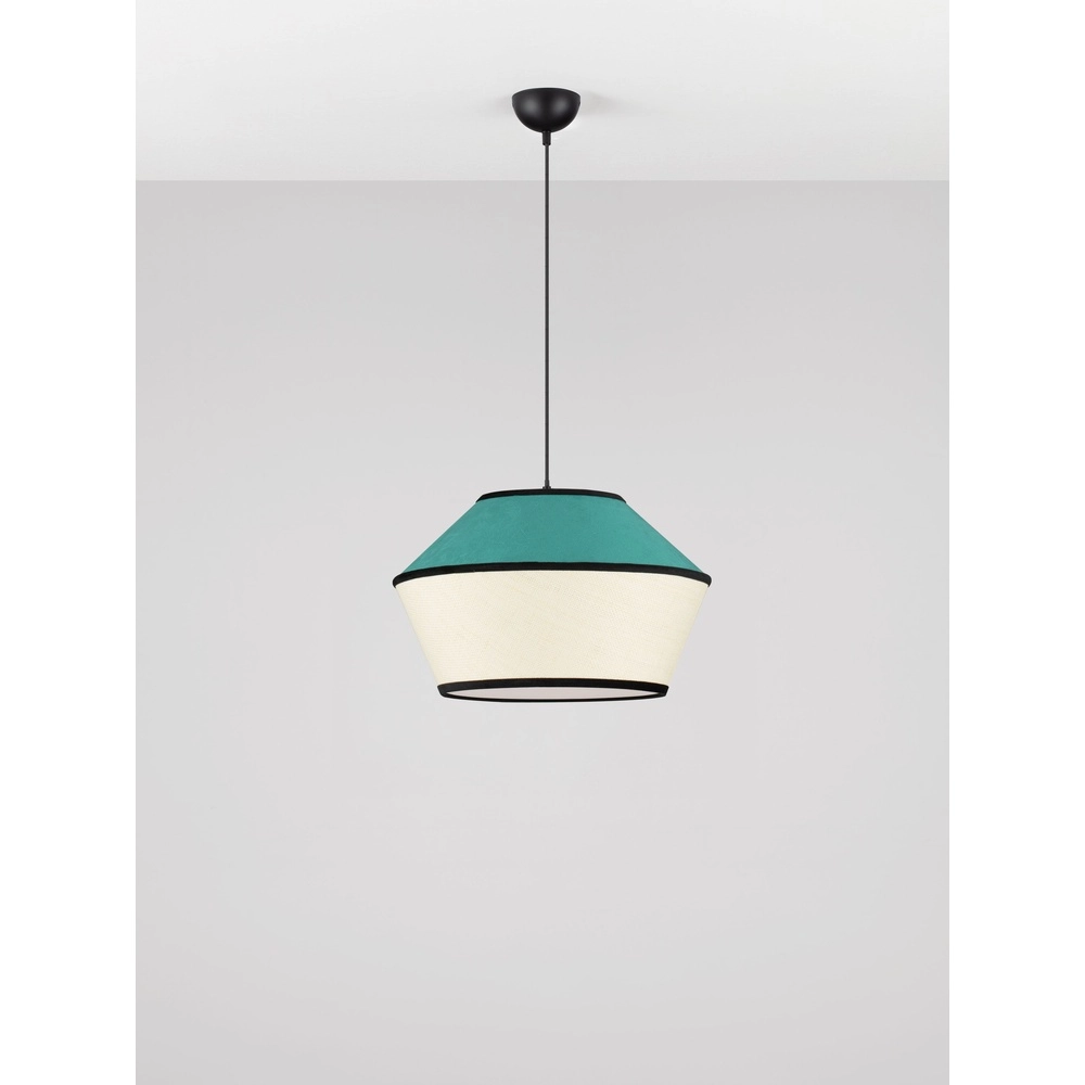Hanglamp Veliss wit met blauw Lyora 5212017493842