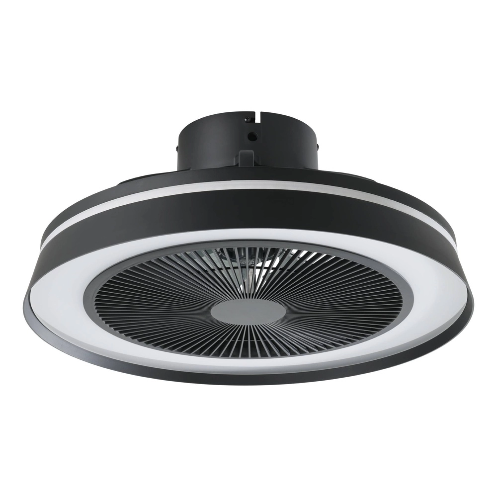 Zwarte plafondventilator Vallonia Ø 48cm
