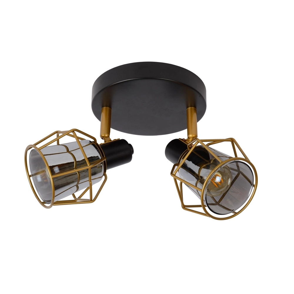 Plafondlamp Nila 2-lichts zwart