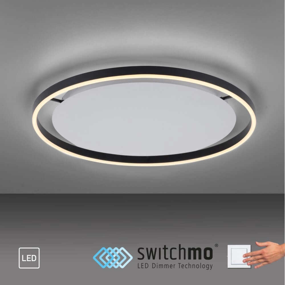 Plafondlamp Ritus zwart Ø 58,5cm Just Light 4043689983932