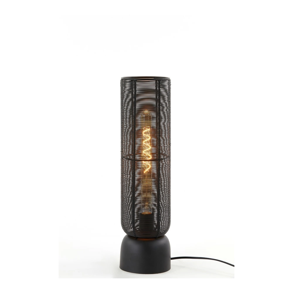 Tafellamp Lezuza Ø 13,5cm zwart Light & Living 8717807656928