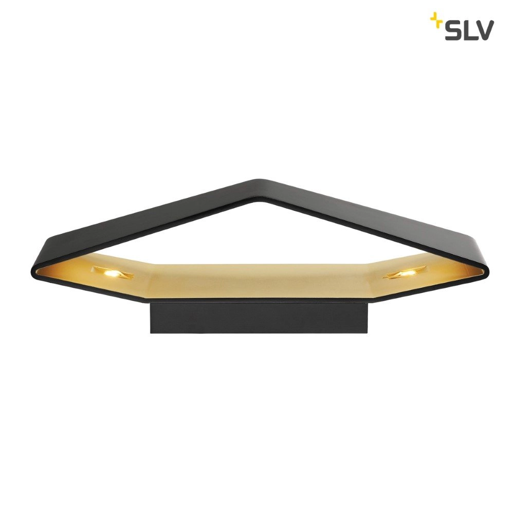 Led wandlamp Cariso WL-4 zwart met goud SLV 4024163164252