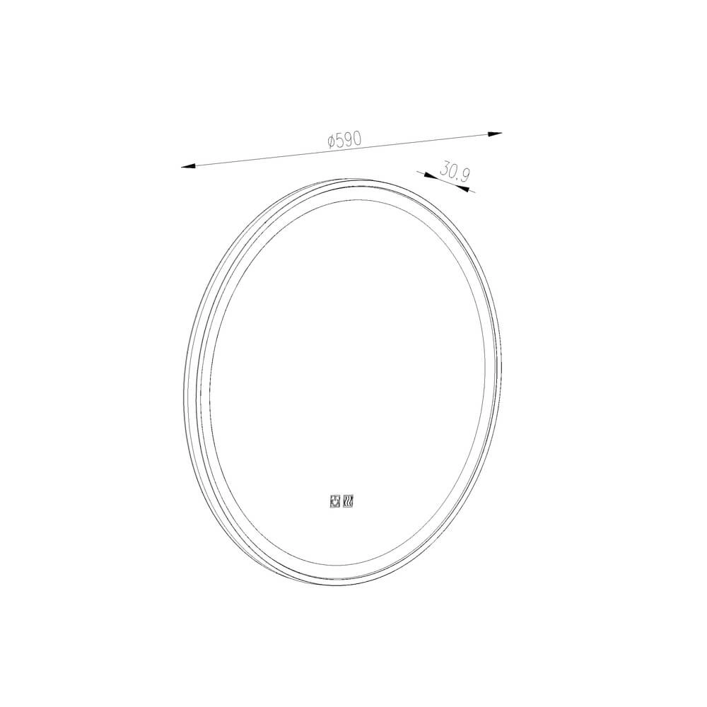Spiegel met led Vasari Ø 60cm - met antifog Lyora 4255805301128