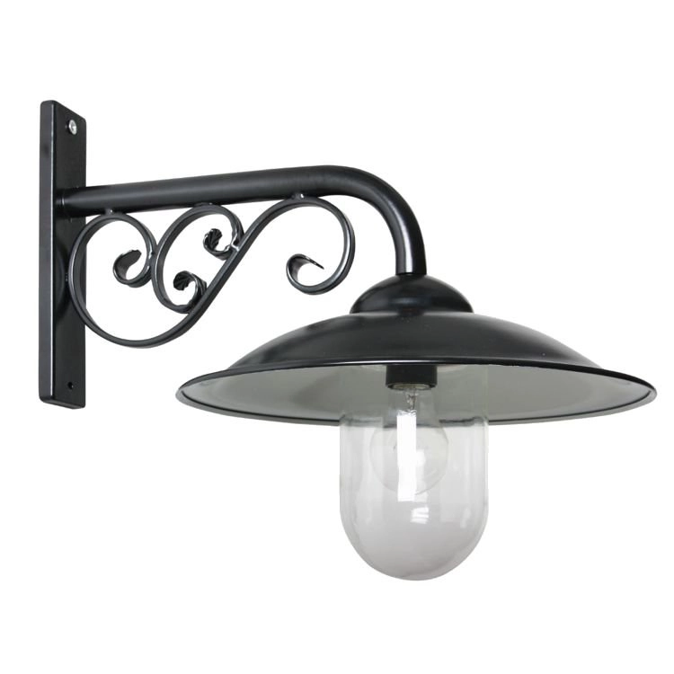 Landelijke buitenlamp Station zwart