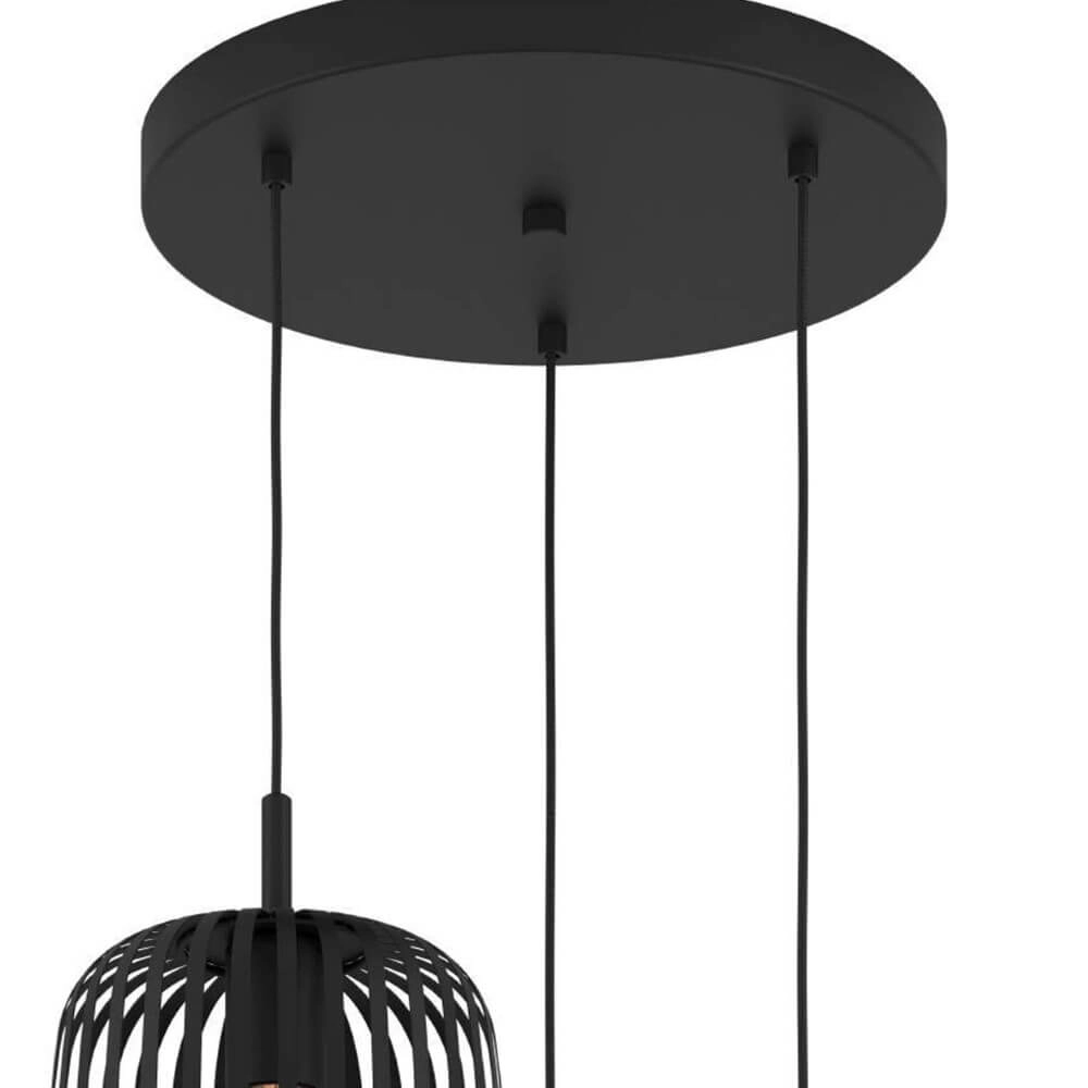 Zwarte hanglamp Romazzina 3-lichts Eglo 9008606258567
