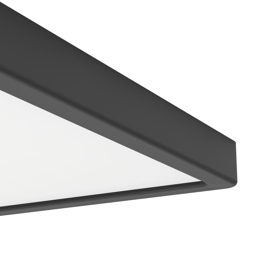 Plafonnière IP44 Fueva 6-Z vierkant - zwart - 29,5x29,5cm Eglo 9008606330522