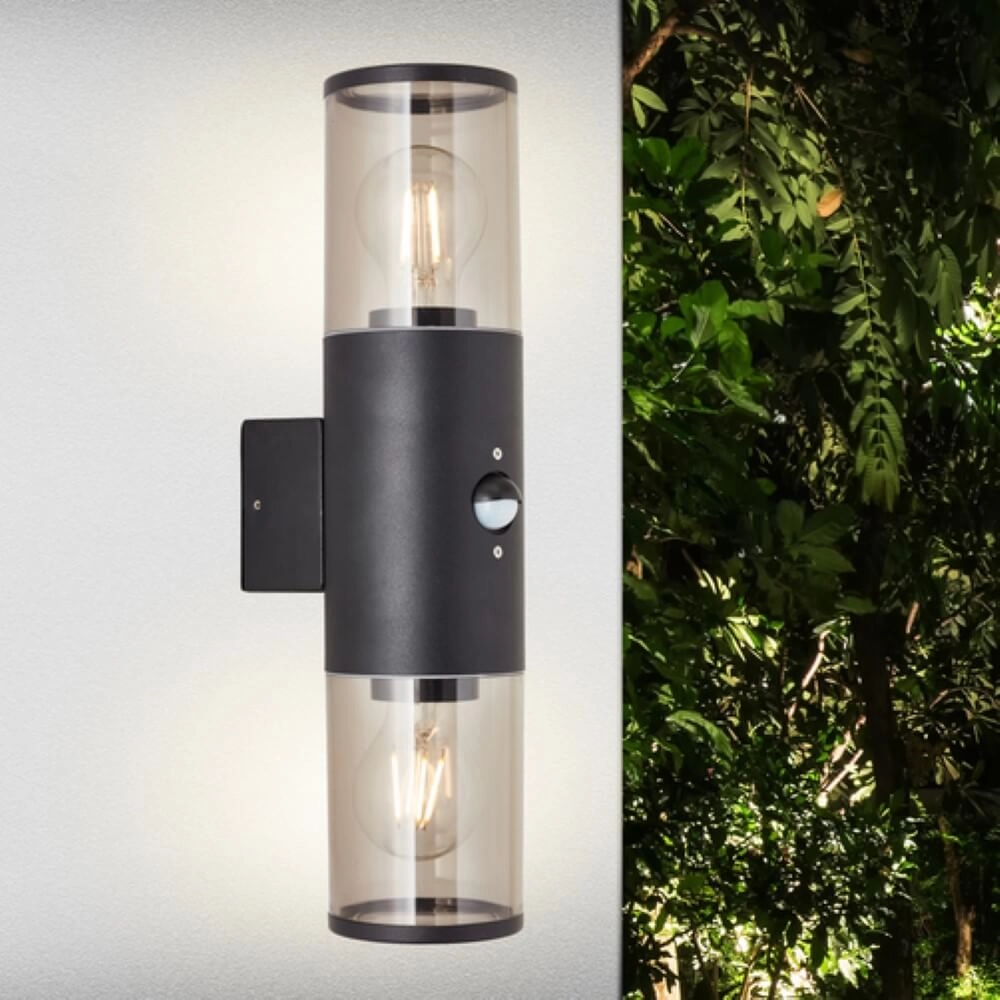 Dubbele buitenlamp Sergioro met sensor Brilliant 4004353405693