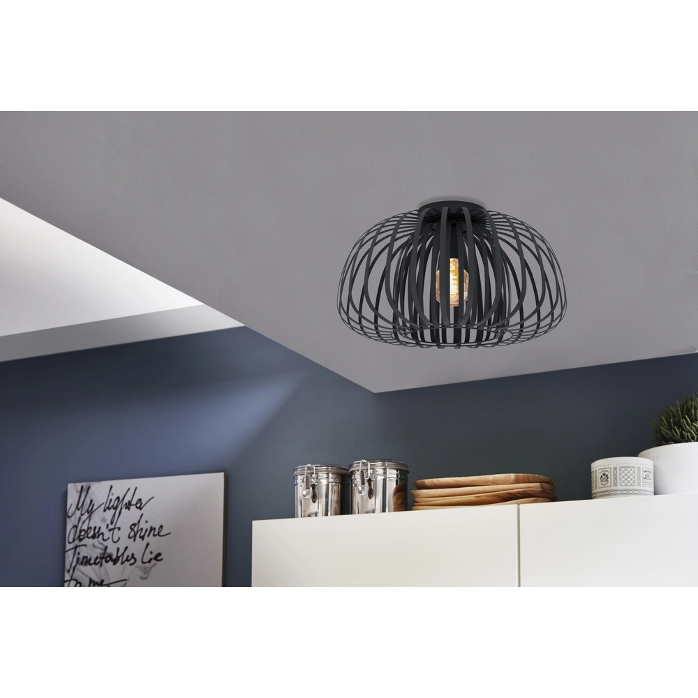 Zwarte plafondlamp Encinitos 1 Ø 45cm - 1x E27 Eglo 9008606254224