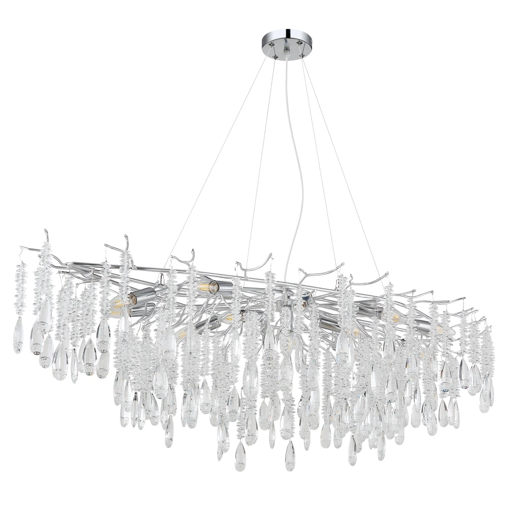 Hanglamp Kinga zilvergrijs 150cm Globo 9007371575992