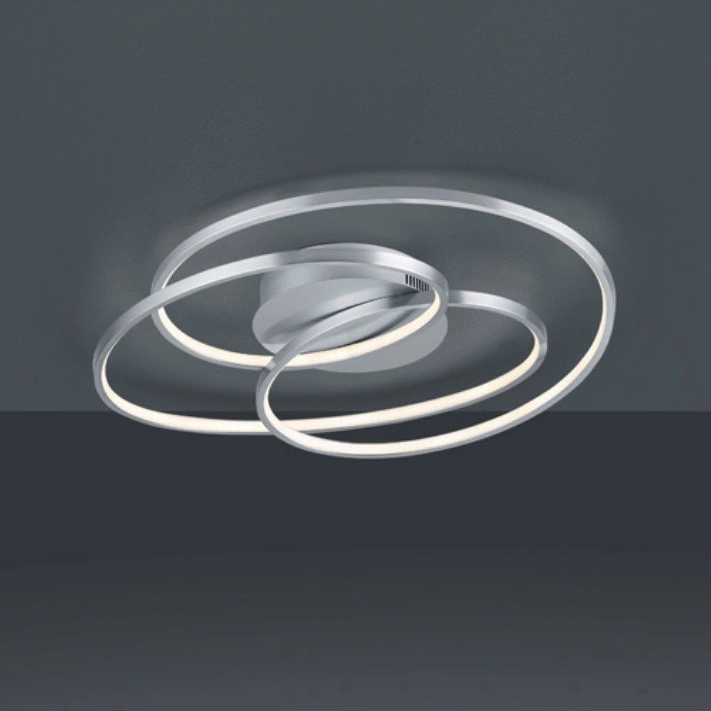 Moderne plafondlamp Gale grijs Trio 4017807452594