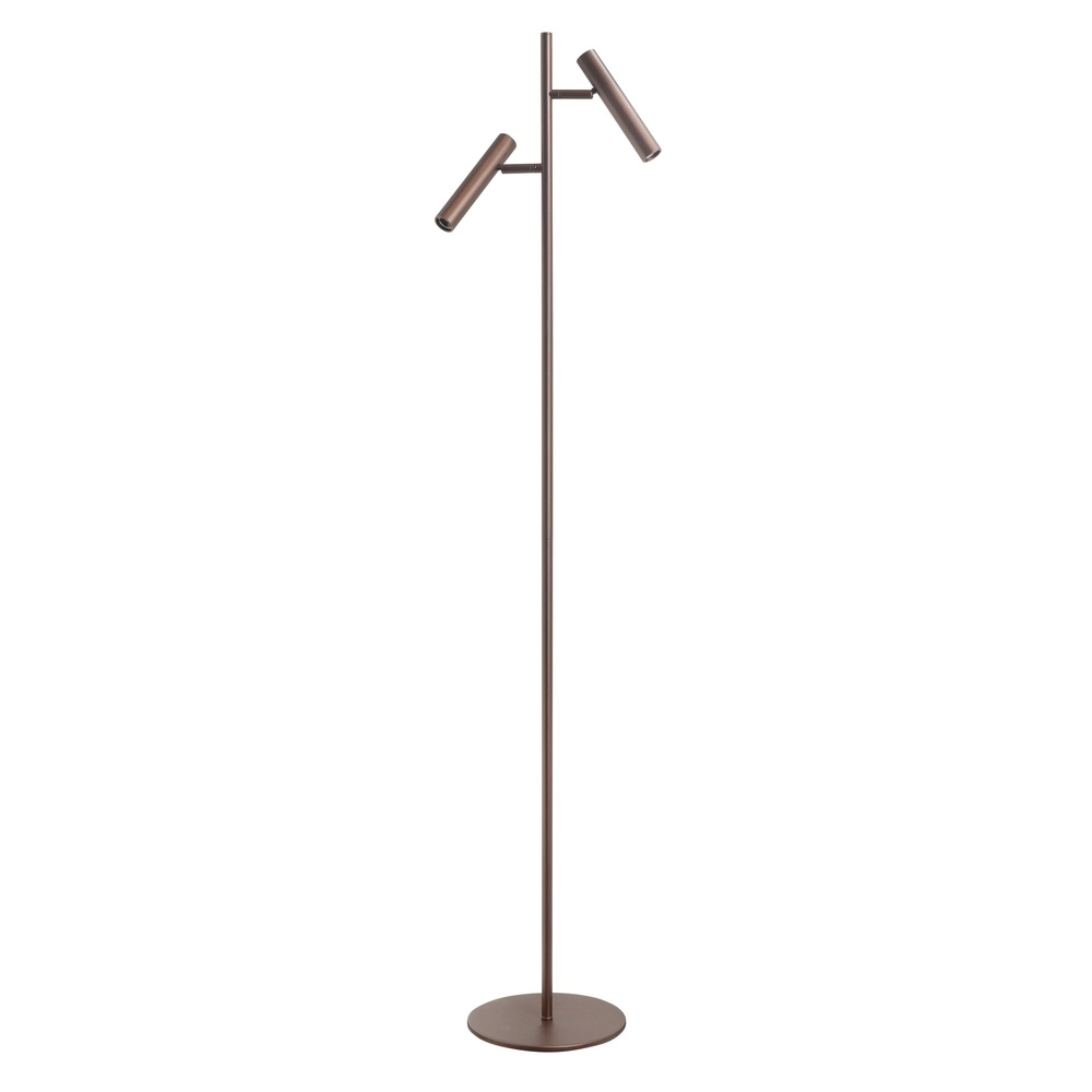 Design vloerlamp Piero choco 2-lichts