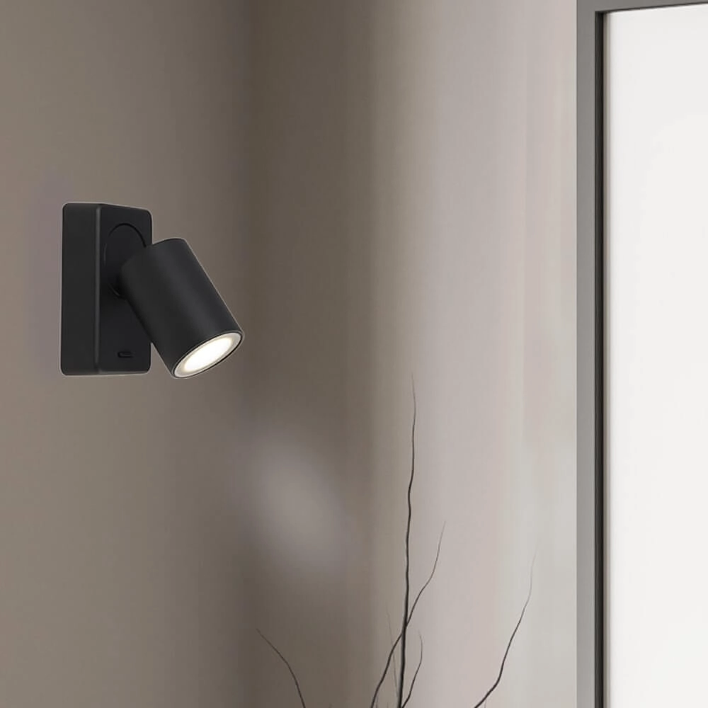 Plafondlamp Moon 1 zwart Lyora