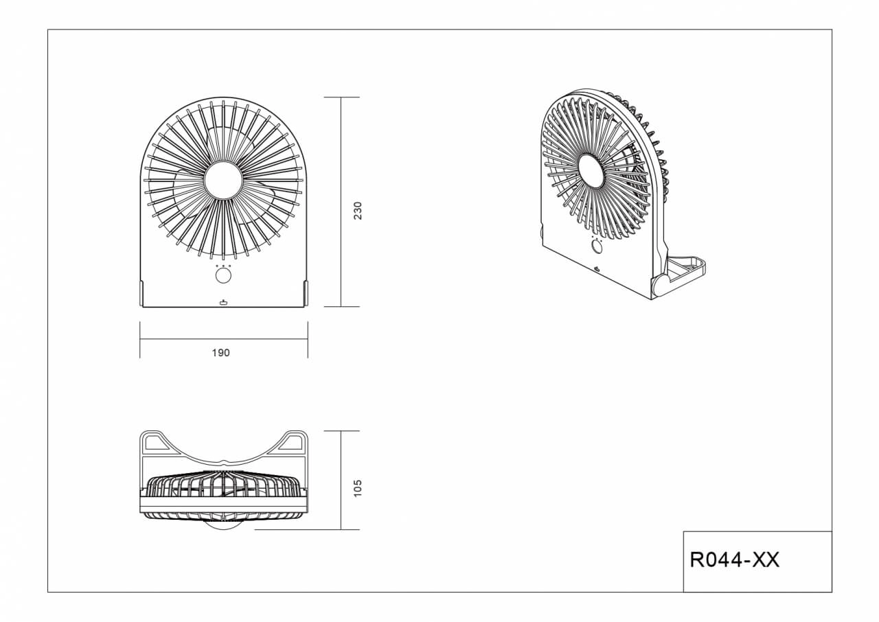 Tafelventilator Breezy zwart Trio 4017807564471