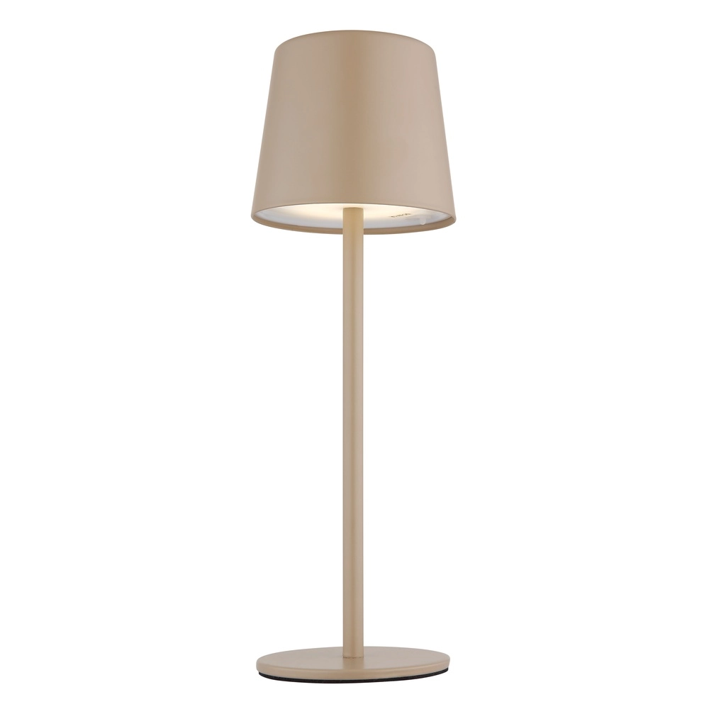 Moderne tafellamp Vancouver zand bruin oplaadbaar Globo 9007371525478
