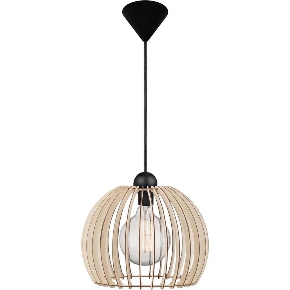 Hanglamp Chino hout Ø 30cm