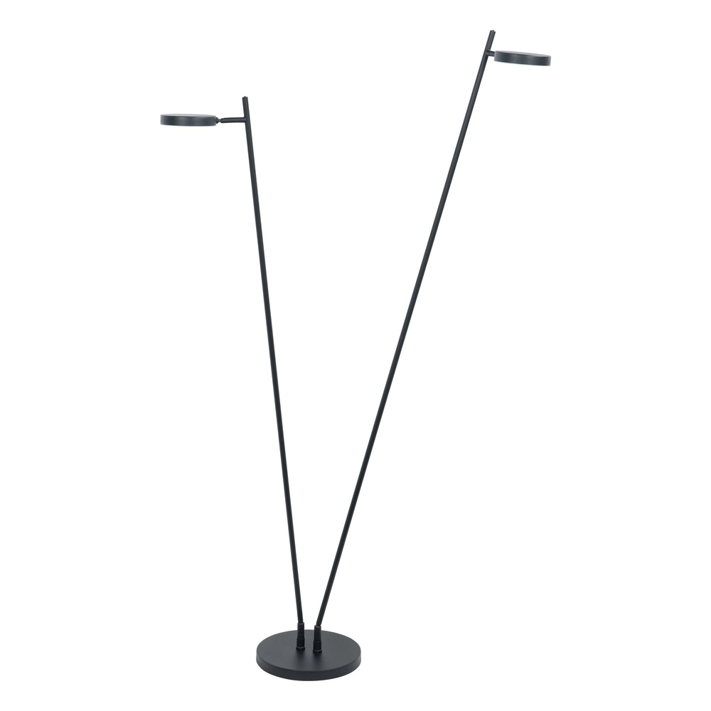 Design vloerlamp Round Move zwart 2-lichts