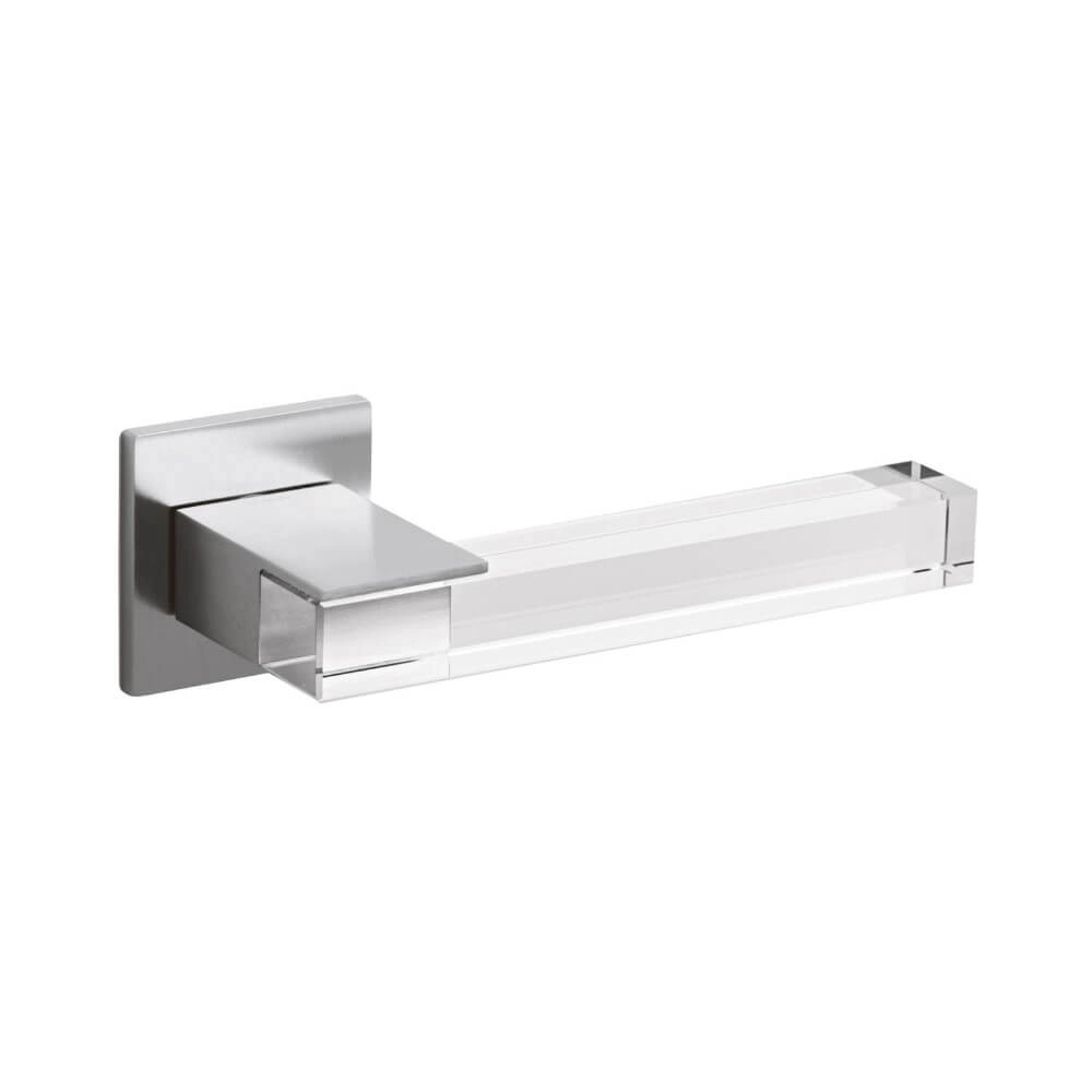 Design deurklink Ice Cube mat chroom en transparant