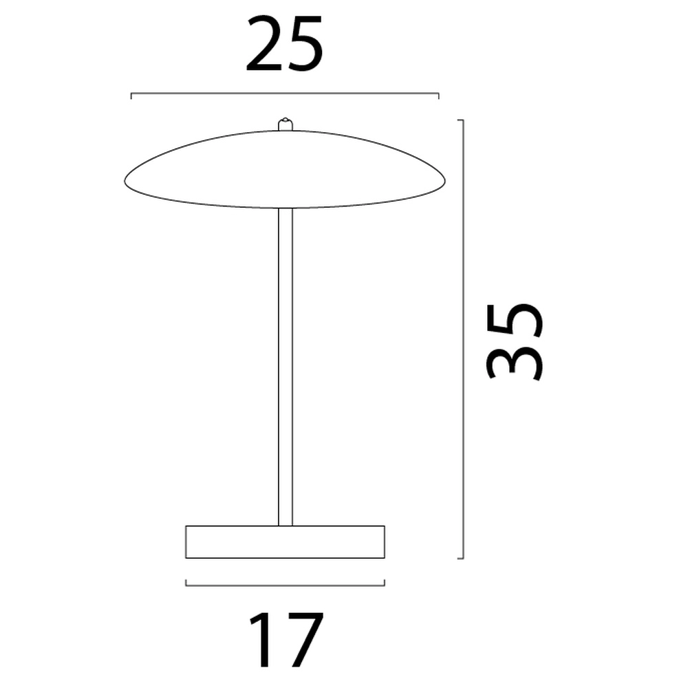 Tafellamp Scala zwart met goud Ø 25cm Masterlight 8718121316406