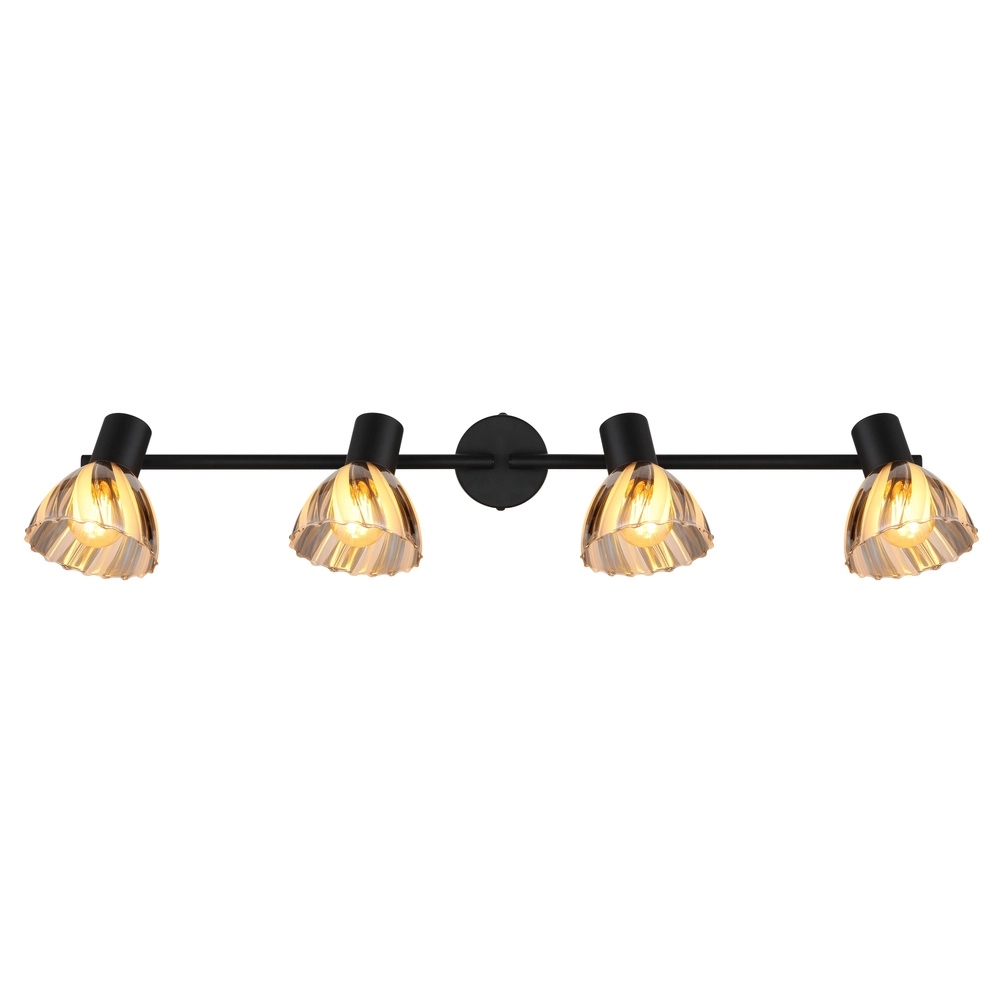 Plafondlamp 4-lichts Zachery zwart Globo 9007371525492