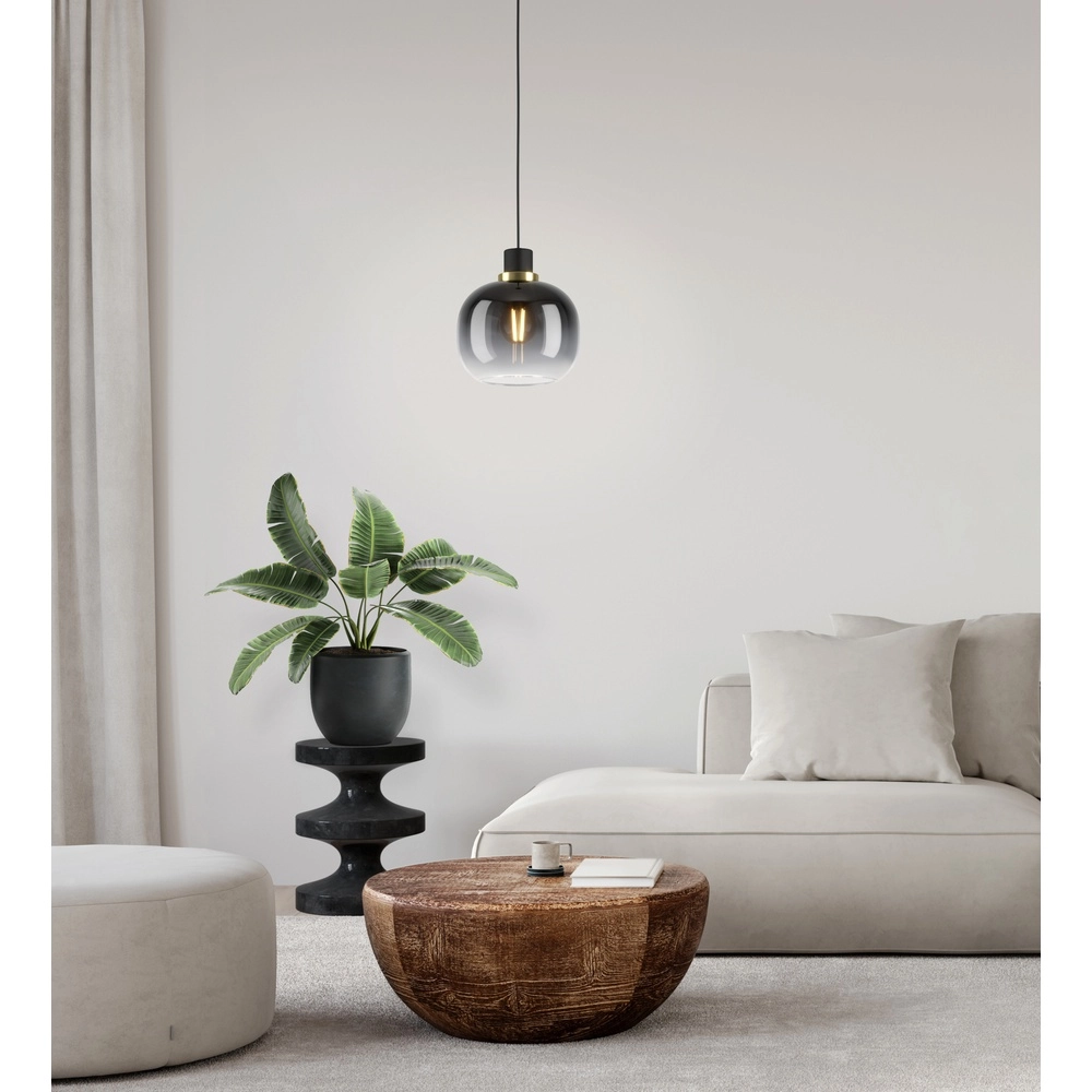 Glazen hanglamp Oilella Ø 19cm - smoke glas Eglo 9002759996161