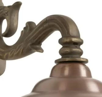 Bronzen muurlamp Chateau met koperen kap KS verlichting 8714732134309