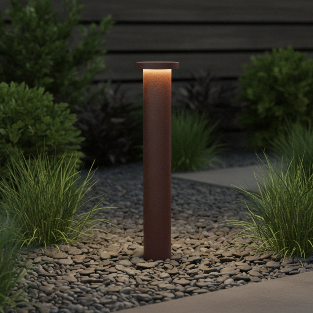 Moderne padverlichting Bast roestbruin 45cm - 3000K