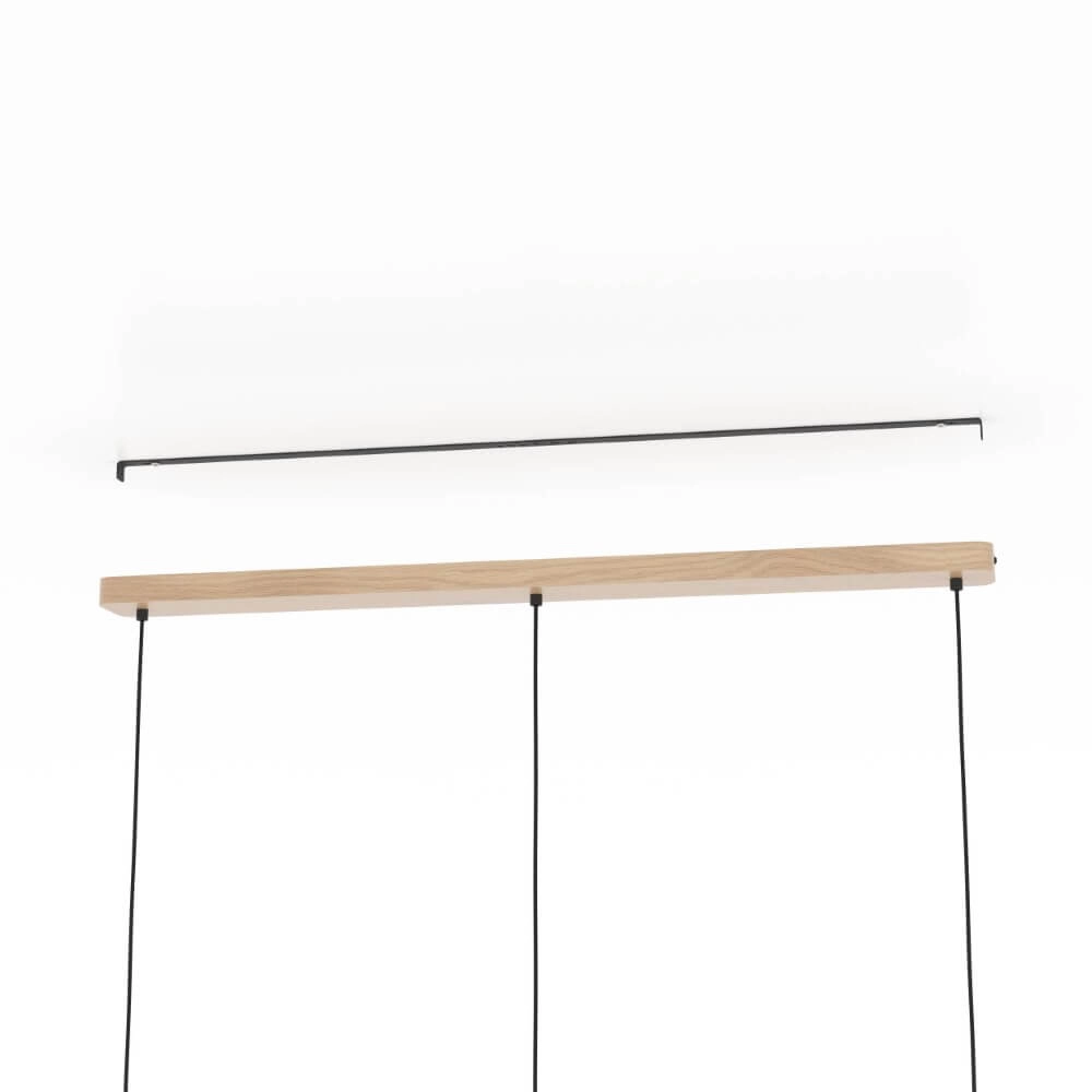 3-lichts hanglamp Hontongas met beige kappen Stars of Light 9008606274635