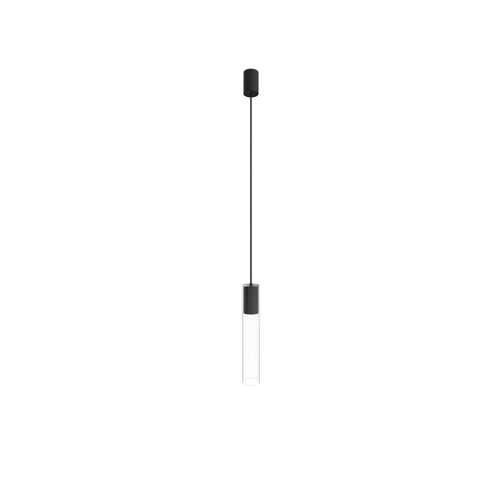 Glazen hanglamp Cylinder zwart Lyora 5903139786492