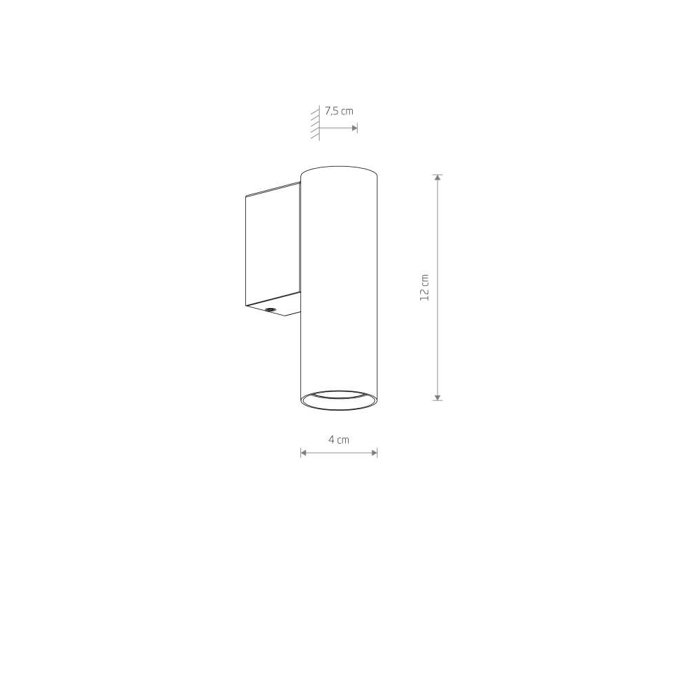 Zwarte wandspot Fourty  S down Lyora 5903139107471