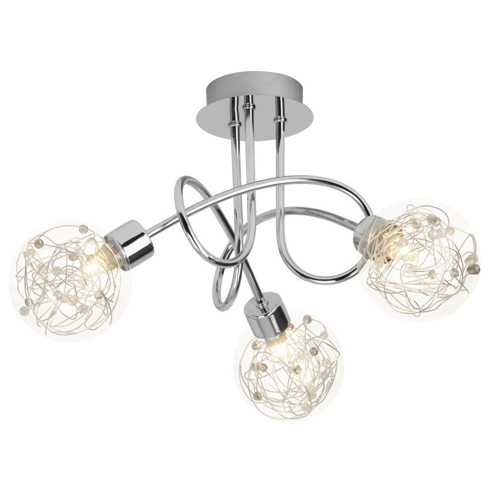 Plafondlamp Joya 3-lichts grijs