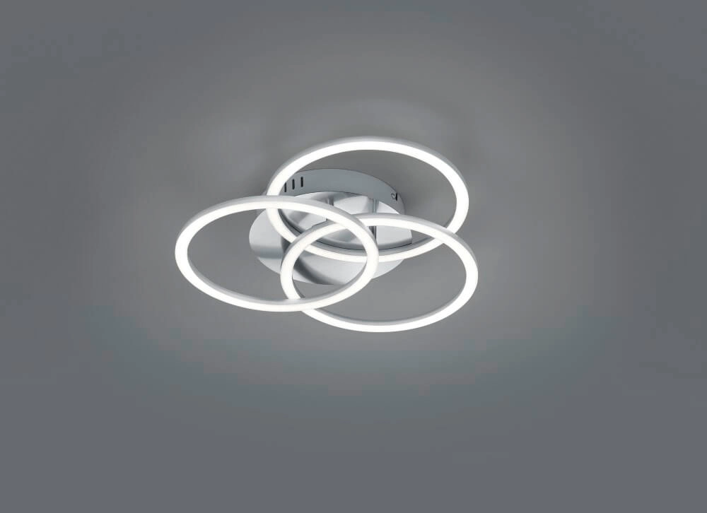 Plafonnière Circle 3-rings RVS Trio 4017807500639