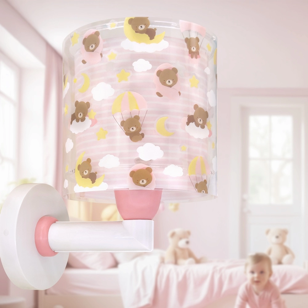 Kinderkamer wandlamp Baby Teddy roze Dalber 8420406415796