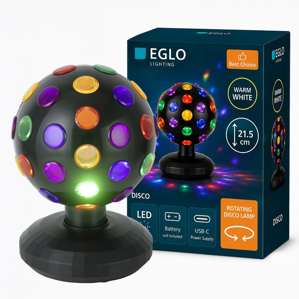 Tafellamp Disco bal zwart Eglo 9002759743055
