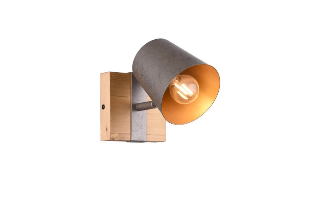 Spot Bell antiekgrijs met hout Trio 4017807502558