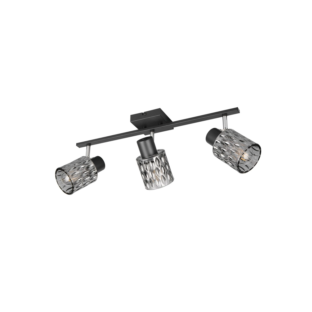 Plafondlamp Jack zwart 3-lichts Trio 4017807643879
