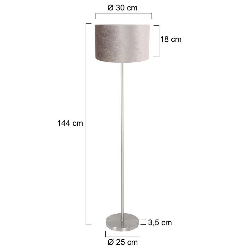 Vloerlamp Noor met grijze kap Steinhauer 8712746182248