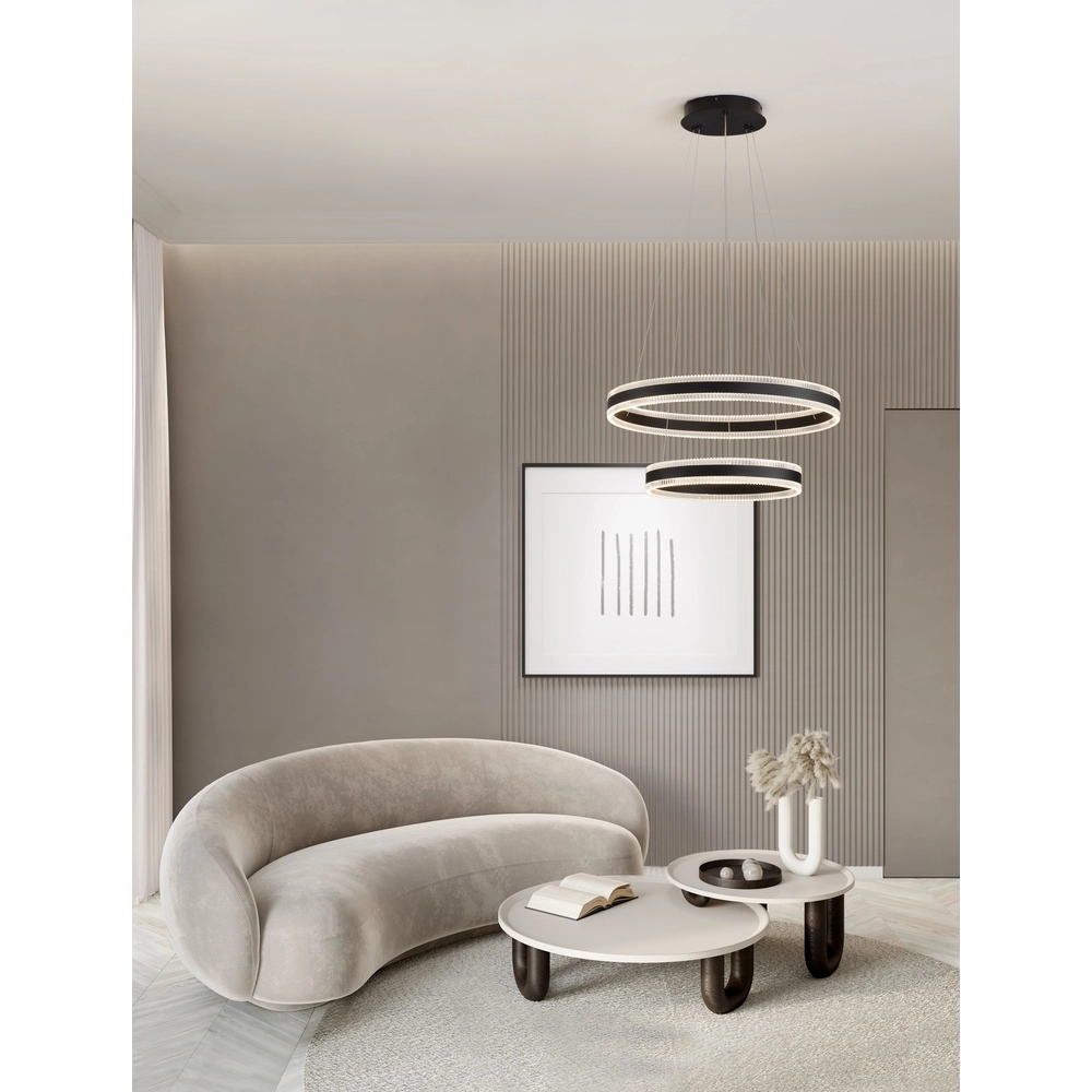 Design hanglamp Alaro zwart dubbel Lyora 5212017459633