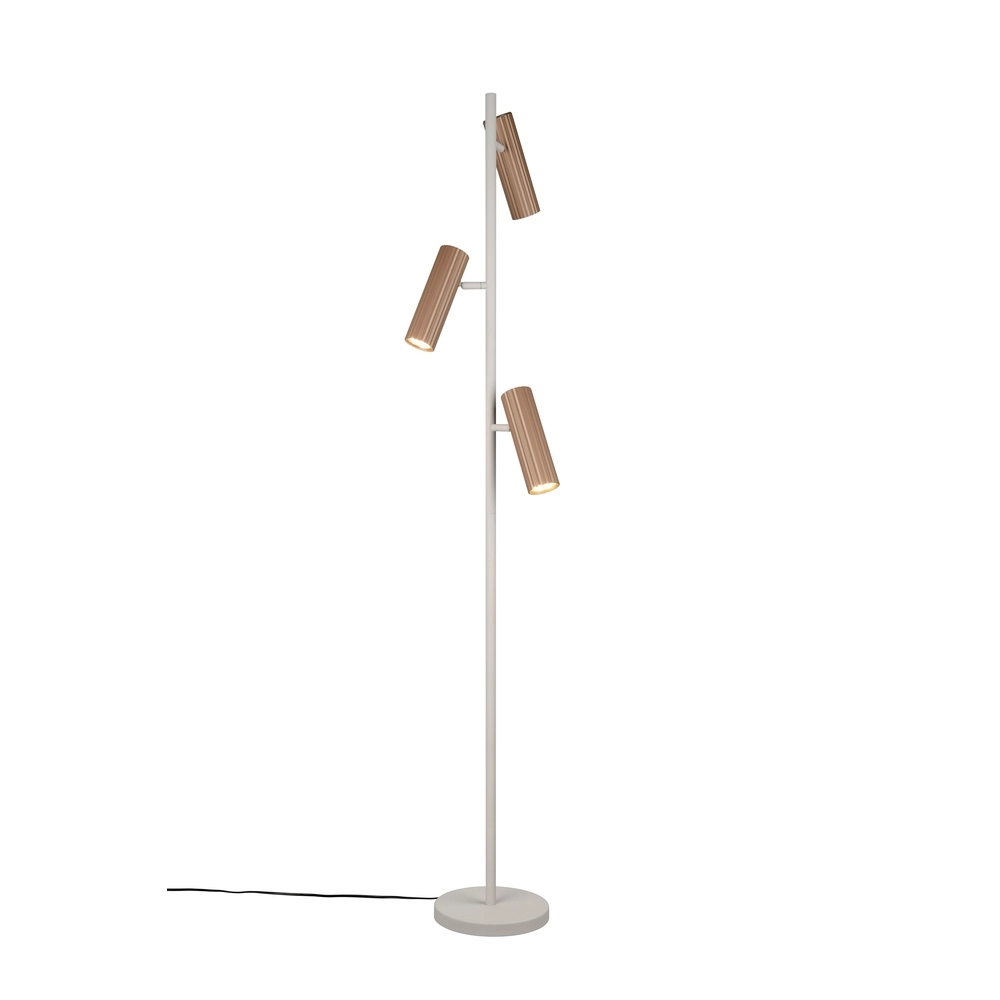 Design vloerlamp Soka mokka bruin