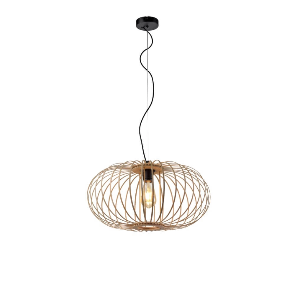 Houten hanglamp Racoon Ø 50cm