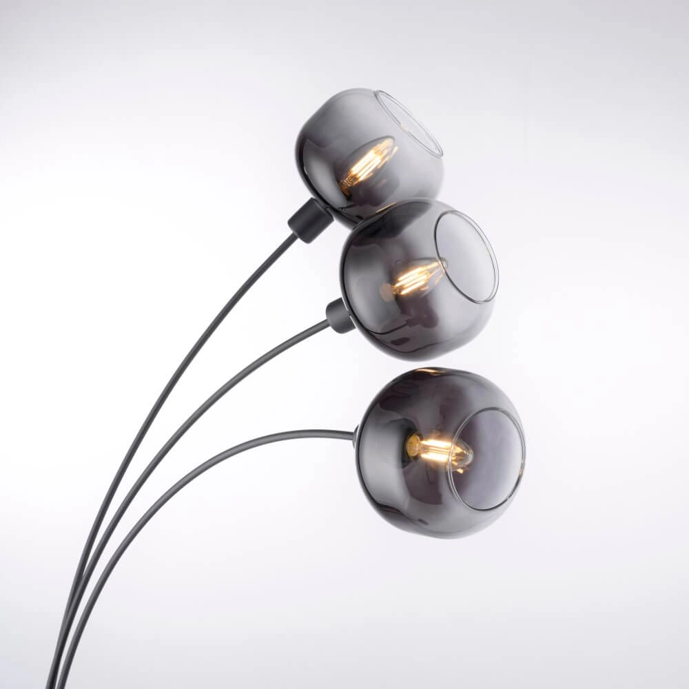 Zwarte vloerlamp Zea 3-lichts Just Light 4043689993764