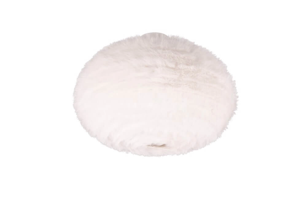 Stoffen plafondlamp Furry crème Ø 50cm