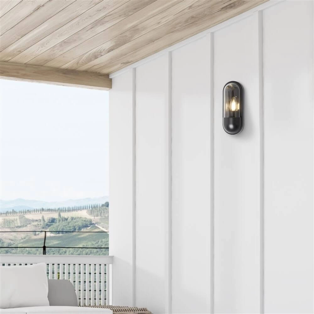 Sleek outdoor lamp Capsule black Searchlight 5053423252865