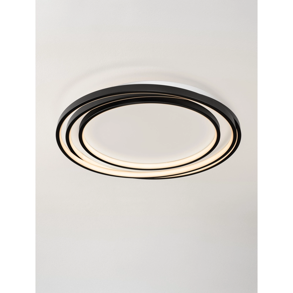 Ronde plafondlamp Arbor zwart Ø 54cm Lyora 5212017454935