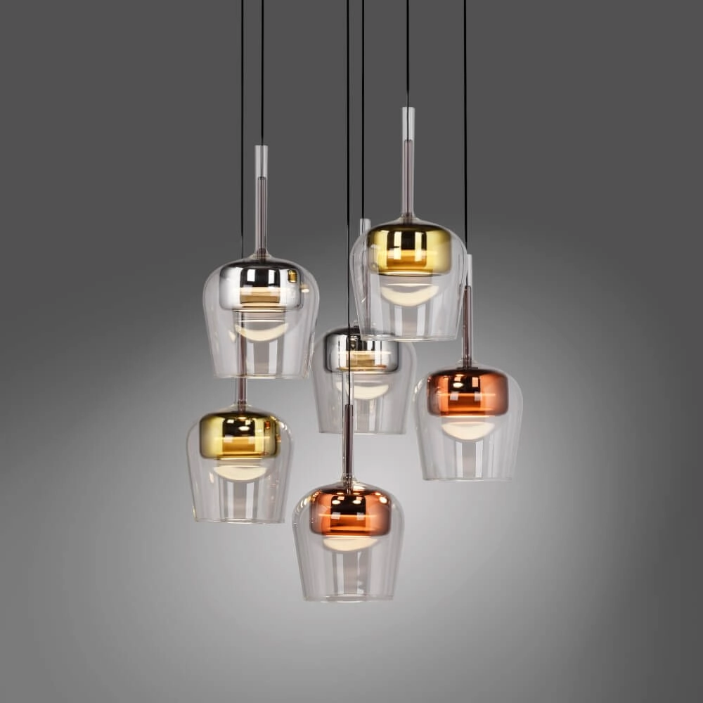 6-lichts hanglamp Q-Kon meerdere kleuren Paul Neuhaus 4012248383872