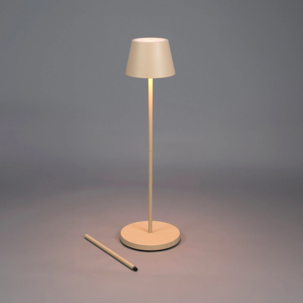 Oplaadbare vloerlamp Pomezia Medium zand bruin KonstSmide 7318307841336
